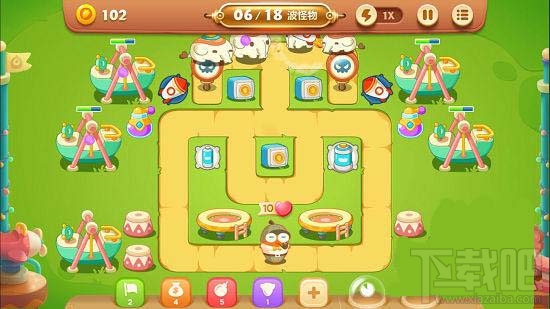 保卫萝卜3游乐场第37关金萝卜通关攻略