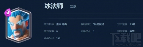 部落冲突皇室战争冰法师属性怎么样?