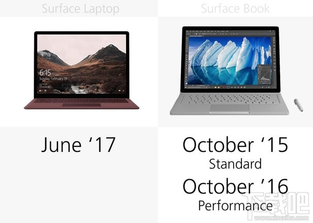 Surface Laptop和Surface Book规格参数对比