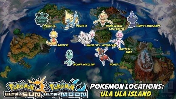 精灵宝可梦究极日月新增精灵位置在哪?口袋妖怪究极日月新增精灵分布图