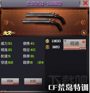 cf荒岛特训亡命之徒武器怎么样?