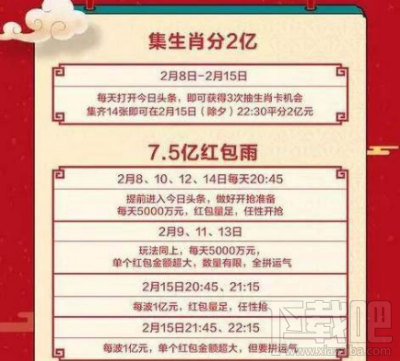 今日头条红包雨时间是什么时候