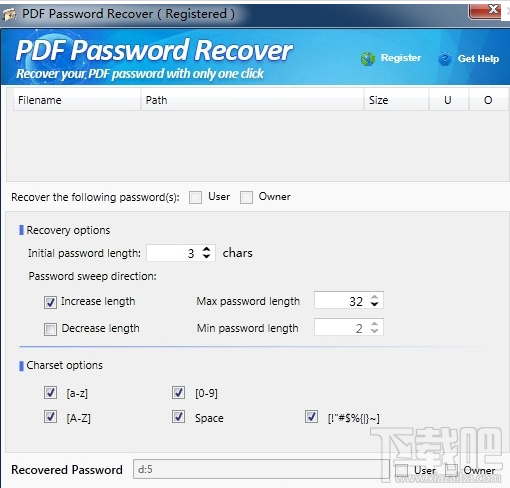 PDF文件密码怎么破解?PDF Password Recover功能