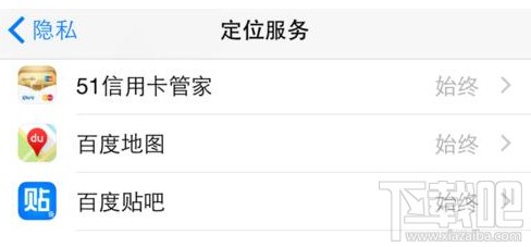iPhone手机怎么关闭隐私定位服务?