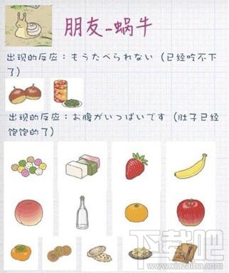 旅行青蛙中国之旅蜗牛喜欢食物汇总