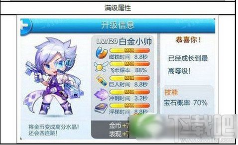 天天跑酷白金小帅技能属性介绍