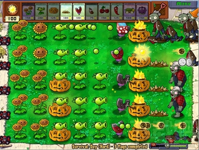 植物大战僵尸生存模式攻略 白天(困难)