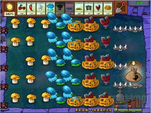 植物大战僵尸生存模式攻略 黑夜(困难)