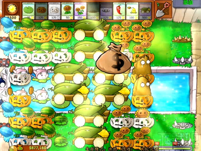 植物大战僵尸生存模式攻略 泳池(困难)