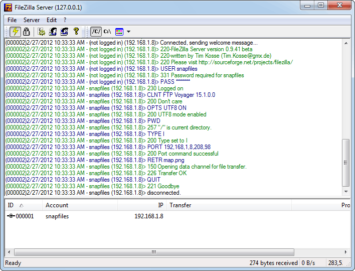 FileZilla Server0.9.53 免费版