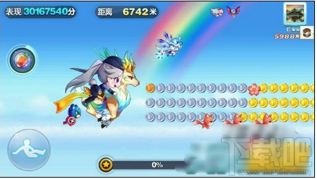 天天酷跑九色鹿配女警小兔实测 天天酷跑经典模式1:4000组合