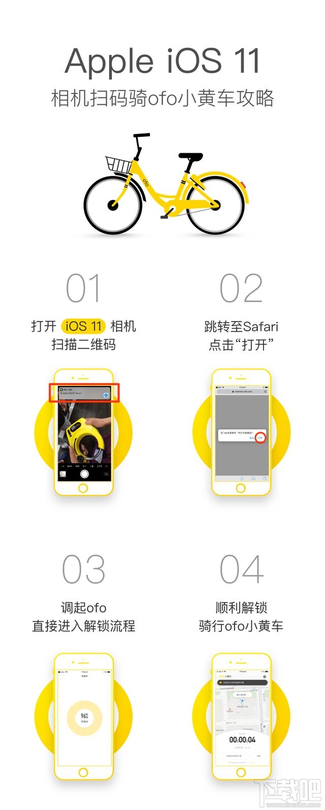 ios11怎么用相机解锁ofo?ios11相机扫码骑ofo方法