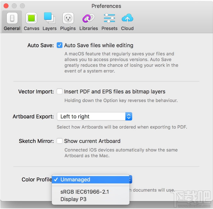Sketch怎么设置颜色空间?