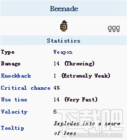 泰拉瑞亚蜜蜂手榴弹怎么得?