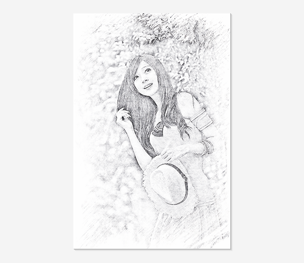 用美图秀秀制作素描画像