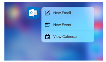 微软iOS版Outlook支持3dtouch Outlook手机版怎么用3D Touch