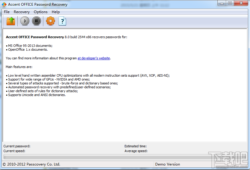Accent OFFICE Password Recovery(办公密码恢复软件)