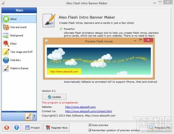 Aleo Flash Intro Banner Maker(2)