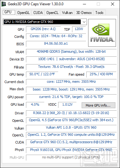 GPU Caps Viewer(显卡诊断识别)(1)