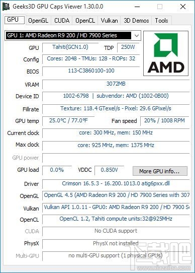 GPU Caps Viewer(显卡诊断识别)