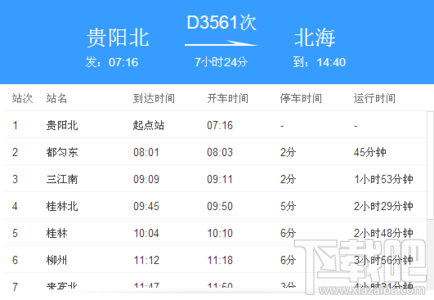 3145火车时刻表(3)
