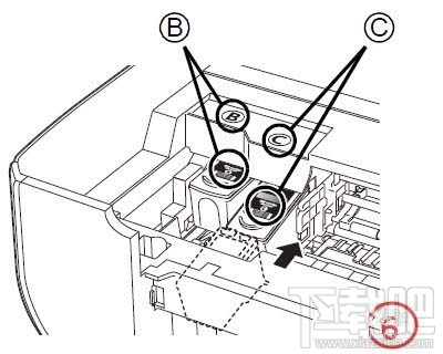 佳能mp198打印机在哪更换墨盒?