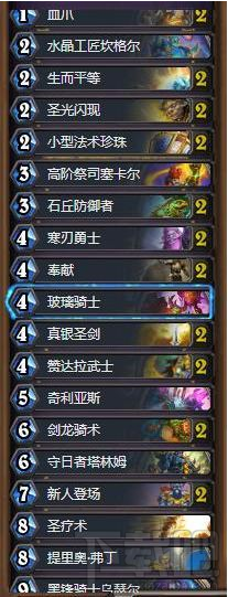 拉斯塔哈大乱斗奶骑卡组怎么搭配 炉石传说拉斯塔哈大乱斗奶骑卡组代码