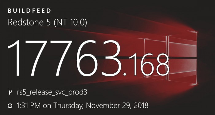 Win10 Build 17763.168发布：十月更新大部分BUG已修复